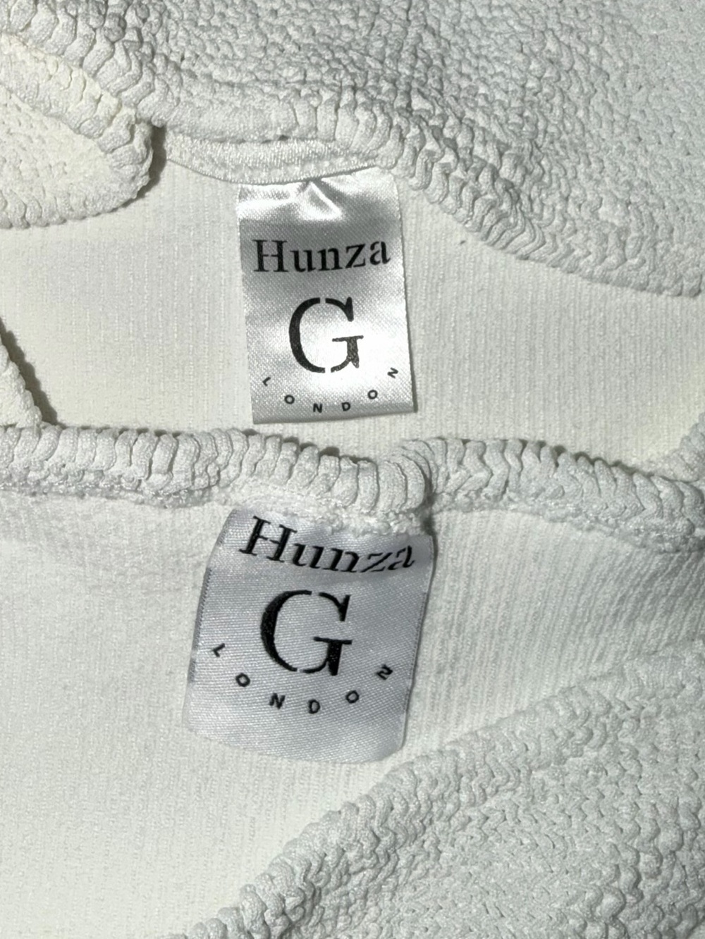 Hunza G Strap Bikini SET White Tankini Swimsuit Rare One Size - Picture 8 of 8